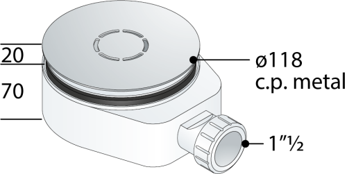 Сифон для душевого поддона OMP Tea 6261.086.6 - фото 2
