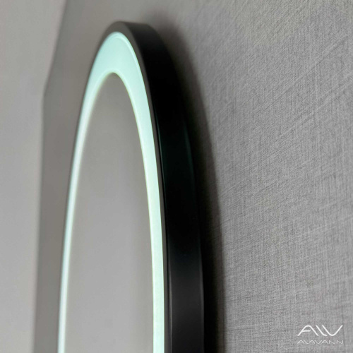 Зеркало в ванную Alavann Wave ALV1160001 52х92 цвет черный - фото 3