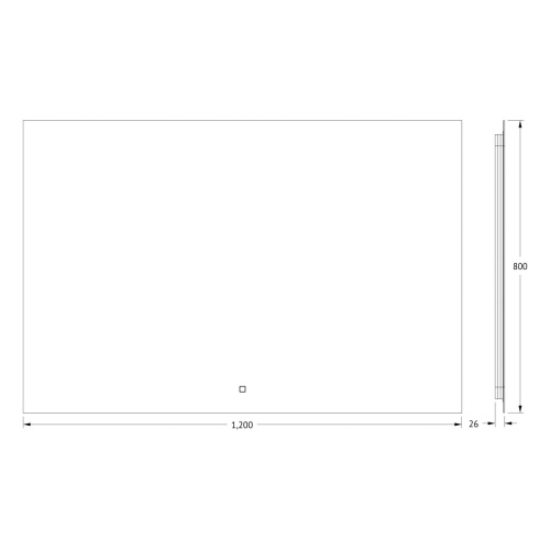 Зеркало в ванную Defesto GLOW DF 2510SH 120х80 - фото 2