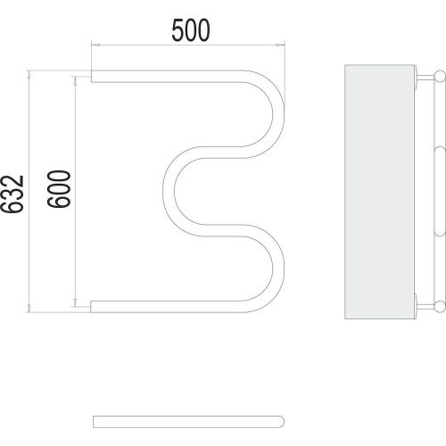 Полотенцесушитель Terminus 4620768881190 50х63 водяной хром - фото 3