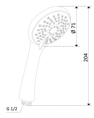 Душевая лейка Mariani B00191TD00 округлая - фото 4
