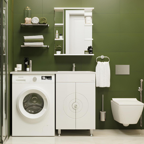 Зеркало-шкаф Onika Глория 205531 55х17х71 подвесной цвет белый - фото 4