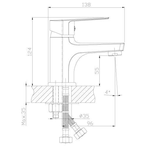 Комплект: смесители для раковины и биде Rossinka S S35-15 хром - фото 2