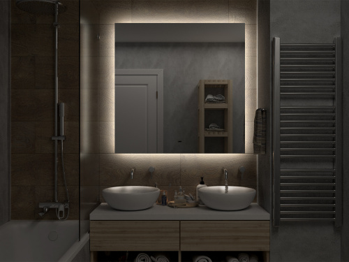 Зеркало в ванную Misty Зеркала (сенсорные) НЕМ-02-100/100-14 100х100 - фото 4