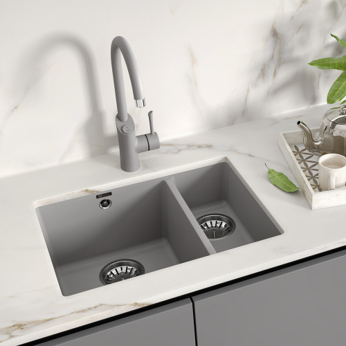 Кухонная мойка LeMark Sinara 550.2-u 9910080 55х42 цвет бежевый поверхность матовая - фото 3