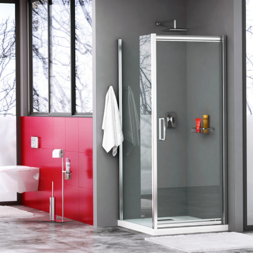 Душевой уголок Wasserkraft 27I20 90х80 стекло прозрачное профиль хром глянцевый без поддона - фото 2