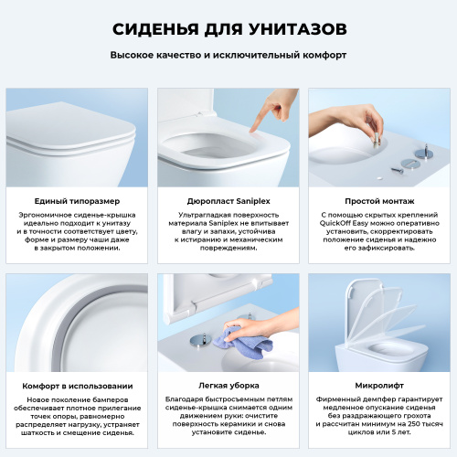 Унитаз подвесной Wellsee Pure BY Wellsee 182602001 белый глянцевый с сиденьем микролифт безободковый каскадный смыв - фото 5