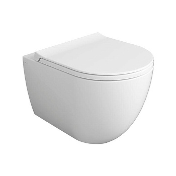 Чаша унитаза подвесная Simas Vignoni VI28bi цвет белый без сиденья безободковая душевой смыв