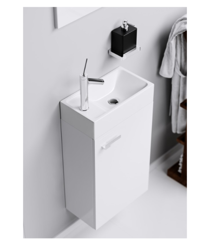 Комплект мебели: тумба с раковиной 40x22x60 + зеркало Aqwella Master Box Leon (Mb-L.00.04) подвесной цвет белый - фото 3