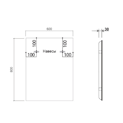Зеркало в ванную Vincea VLM-3VN600B-2 60х80 цвет черный - фото 5