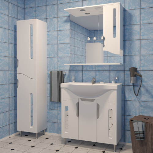 Шкаф-пенал Stella Polar Сильва SP-00000205 36х30х180 цвет белый - фото 5