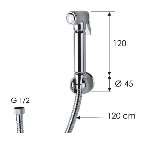 Гигиенический комплект Remer 332332OL хром - фото 2