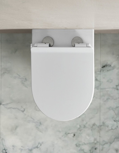 Унитаз приставной Cerutti SPA CT7842 белый с сиденьем микролифт безободковый каскадный смыв - фото 4