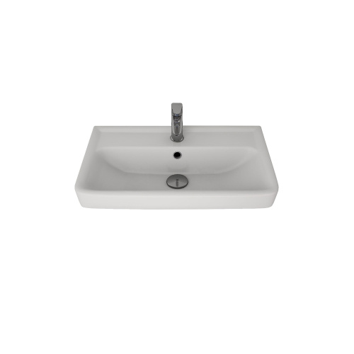 Раковина керамическая Dreja Mini 641785 60х38 подвесная цвет белый 1 отверстие под смеситель - фото 3