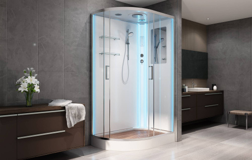 Душевая кабина AvaCan A102RLED 120х80 асимметричная с крышей ориентация правая - фото 3