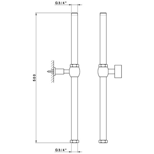 Удлинитель для душевой стойки Nicolazzi Doccia 5606EXTBZ - фото 2