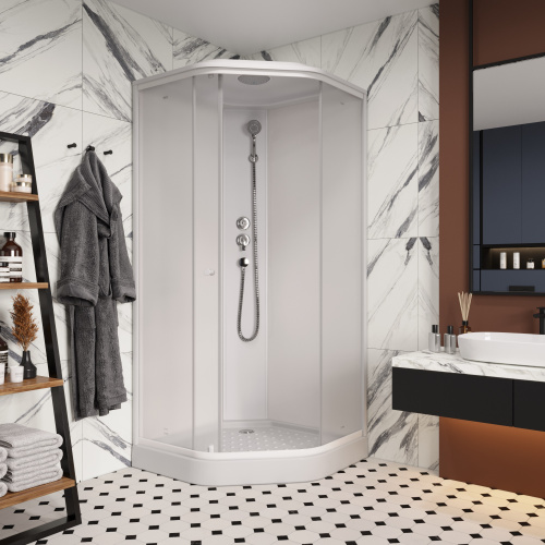 Душевая кабина Parly Penta P911F 90х90 трапеция с крышей ориентация универсальная - фото 2