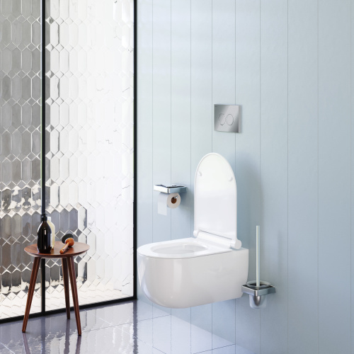 Унитаз подвесной Damixa Scandinavian Pure DX36C1701SC белый с сиденьем микролифт безободковый каскадный смыв - фото 5