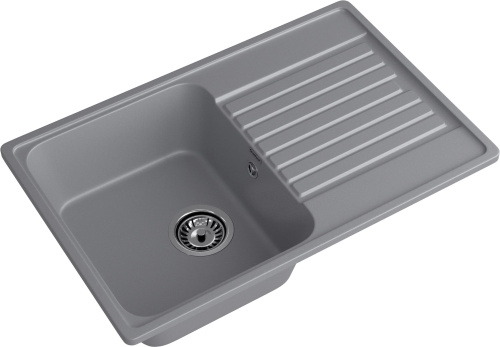 Кухонная мойка Granfest Quarz 78 темно-серый 74х48 цвет темно-серый поверхность матовая - фото 2
