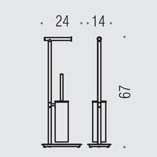 Стойка с аксессуарами для ванной Colombo Square B9907.NM - фото 2