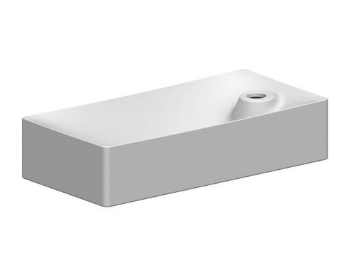 Раковина из сантехнического фаянса Scarabeo Soft-Hung-Cube 1501 50х20 накладная цвет белый