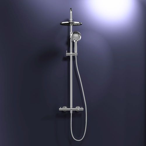 Душевая стойка Damixa Option DX218091000 настенная цвет хром с термостатом - фото 4