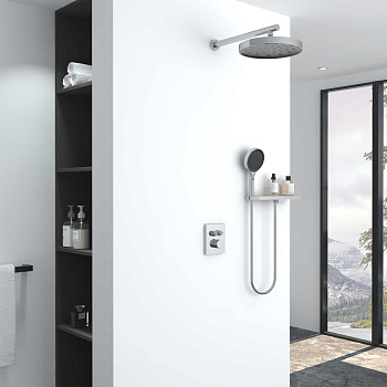 Душевая система Vincea Inspire VSFW-3I21MT2RCH встраиваемая в стену с термостатом