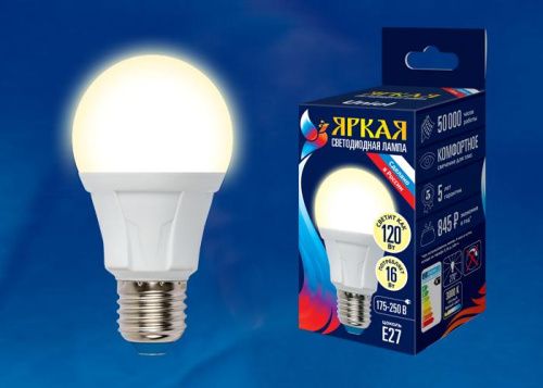 Лампа светодиодная Uniel LED-A60 13W/6500K/E27/FR PLP01WH картон - фото 2