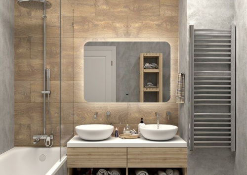 Зеркало в ванную Art&Max RAVENNA AM-Rav-1000-700-DS-F 100х70