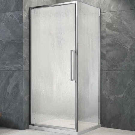 Душевой уголок Veconi Rovigo RV033R-70100-06-C7 70х100 стекло рифленое профиль хром глянцевый без поддона