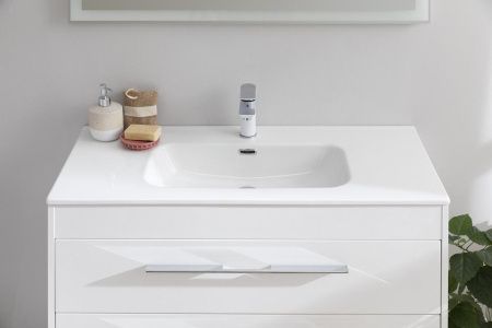 Раковина керамическая Aquanet Flat 00254366 120х50 полувстраиваемая цвет белый 1 отверстие под смеситель