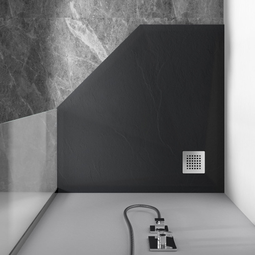 Душевой поддон Vincea H25 VST-4SP9090A 90х90 искусственный камень антрацит - фото 2