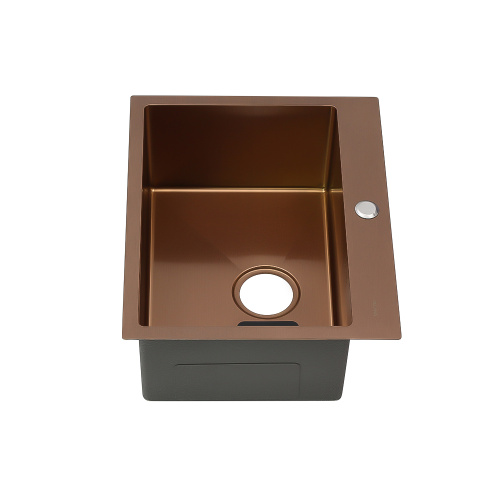 Кухонная мойка Melana ProfLine D5343HC бронза 53х43 цвет бронза поверхность матовая - фото 5