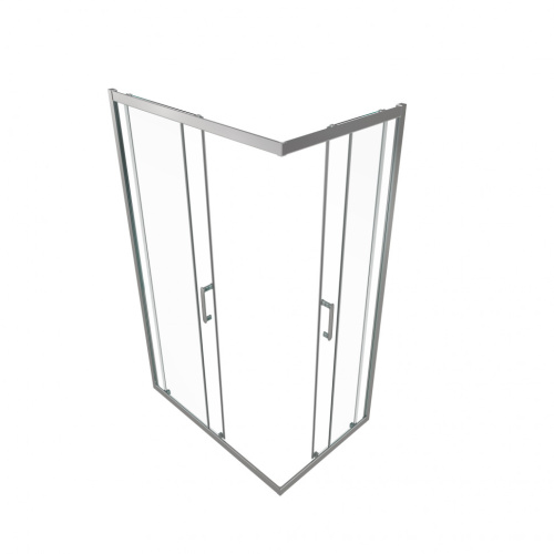 Душевой уголок Тритон Фикс-Хром Щ0000067441 120х80 стекло прозрачное профиль хром без поддона - фото 4