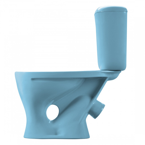 Унитаз-компакт напольный с бачком Santeri Воротынский 1P4017S0600BF голубой с сиденьем каскадный смыв - фото 4