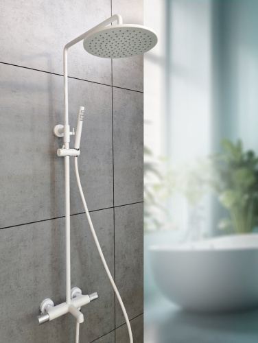 Душевая стойка AltroBagno Intento AltroBagnoIntento030424MW настенная цвет белый матовый - фото 2