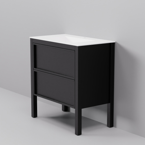 Тумба с раковиной Art Decco Elisa (Элиса) AES08F78S100 80x45x85 напольная цвет черный дуб - фото 3