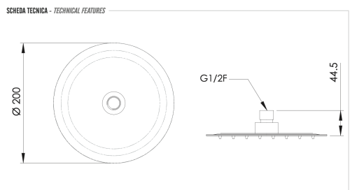 Верхний душ Remer 357UFM20BO белый матовый - фото 2