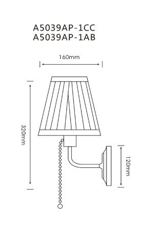 Бра Arte Lamp Marriot (Марриот) A5039AP-1AB