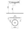 Раковина из сантехнического фарфора Vitra Metropole 5940B003-0012 50х50 накладная цвет белый без отверстий под смеситель