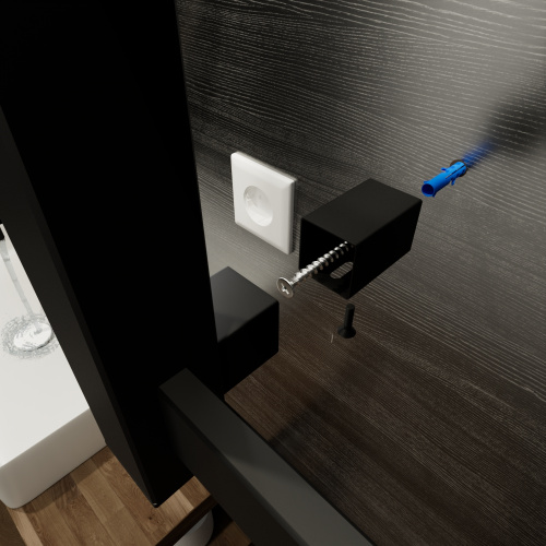 Полотенцесушитель Маргроид Вид 81-10 профильный 8110p-6040-1081-9005R 43х61 электрический черный матовый - фото 5