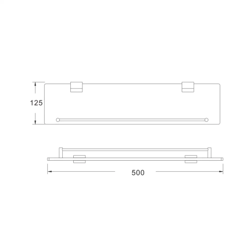 Полка в ванную комнату Rose RG17 RG1719 - фото 3