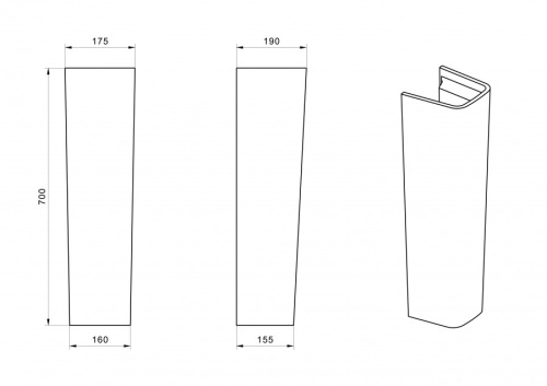 Пьедестал для раковины Santek Нео 1WH302182 - фото 4