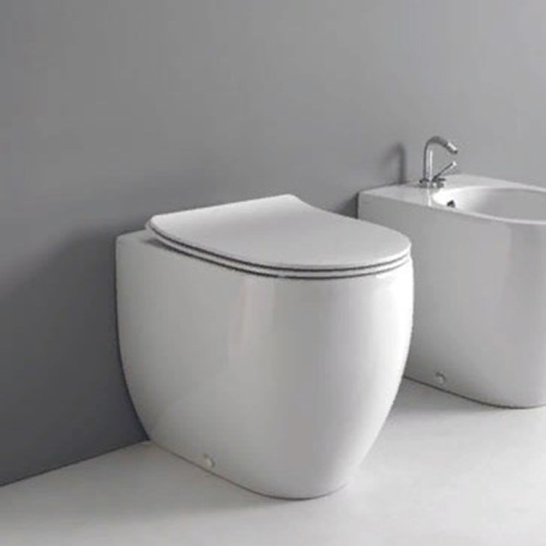 Чаша унитаза приставная Kerasan Flo 311401 цвет белый без сиденья душевой смыв