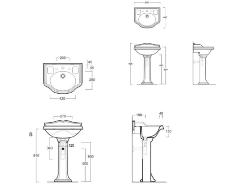Раковина из санфаянса Simas AR 814 bia 59х46 подвесная цвет белый - фото 2