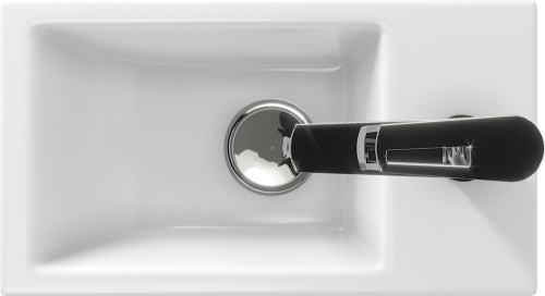 Раковина из сантехнического фарфора Taliente P-UM-COM40/1 40х22 накладная цвет белый - фото 3