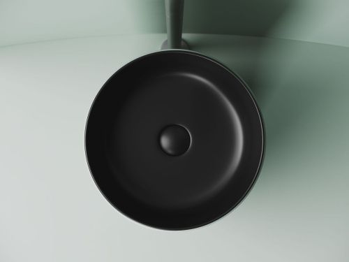 Раковина из сантехнического фарфора Ceramica Nova ELEMENT CN6073MB 40х40 накладная цвет черный без отверстий под смеситель - фото 5