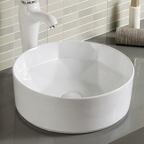 Раковина из сантехнического фарфора Melana A460-803 41х41 накладная цвет белый без отверстий под смеситель - фото 2