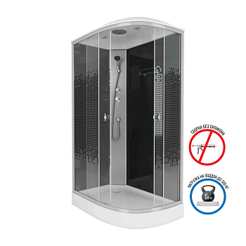 Душевая кабина Niagara Eco 45121453R 120х80 асимметричная с крышей ориентация правая