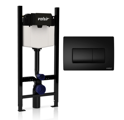 Клавиша смыва механическая Valsir P1 VS0871303 цвет черный матовый - фото 2